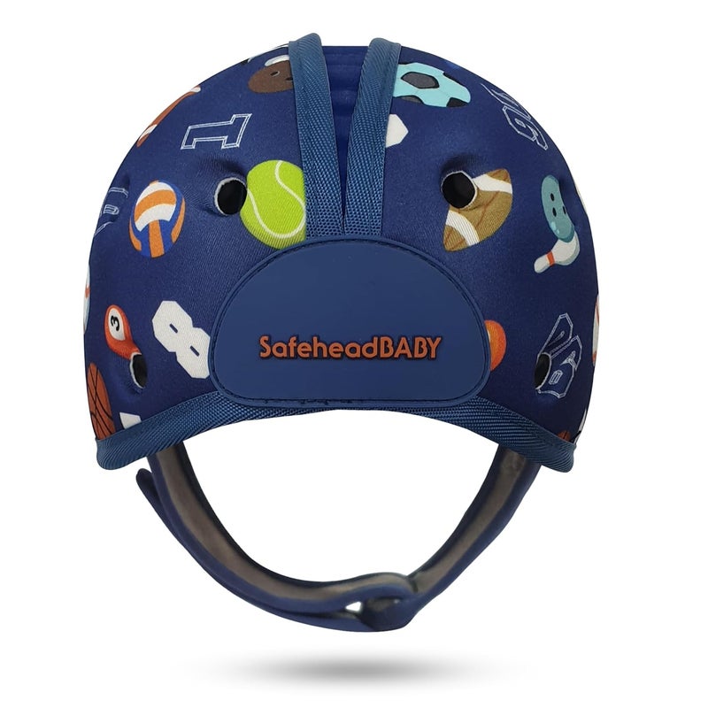 safehead Soft Baby Head Protector Helmet for Crawling and Walking 7–24 Months – Ultra-Lightweight & Breathable Infant Safety Helmet That Grows with Your Baby (Head Circ. 40–52 cm) – Sporty Blue - Image 1