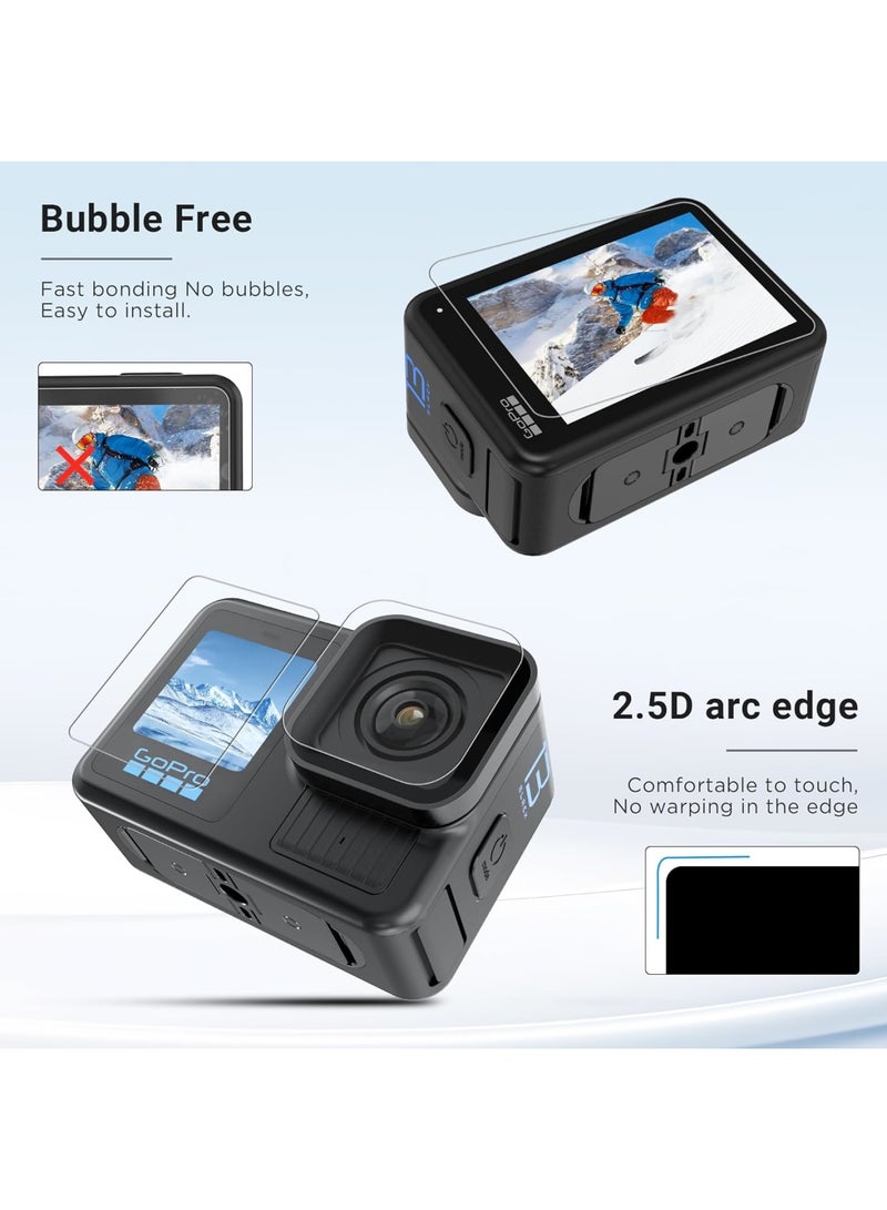 SOLARAE Screen Protector for GoPro Hero 13 Black, Ultra Clear Tempered Glass Back Screen Protector, Tempered Glass Film, Easy Installation, HD Clear, for Go Pro HERO 13 Accessories (3 Set) - Image 2