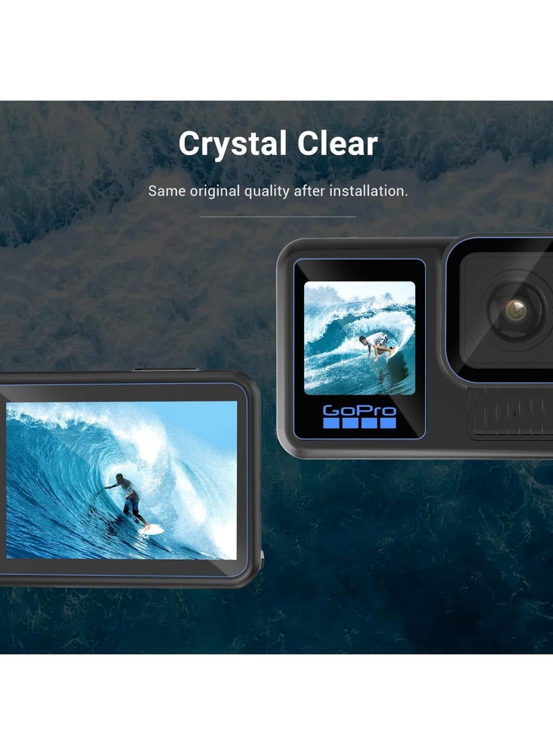 SOLARAE Screen Protector for GoPro Hero 13 Black, Ultra Clear Tempered Glass Back Screen Protector, Tempered Glass Film, Easy Installation, HD Clear, for Go Pro HERO 13 Accessories (3 Set) - Image 4