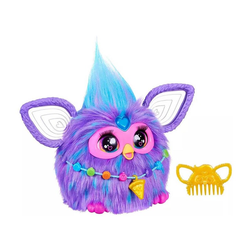 Furby فوربي كن صديقي المفضل؟ لعبة قماشية تفاعلية بنفسجية (15 سم) - Image 1