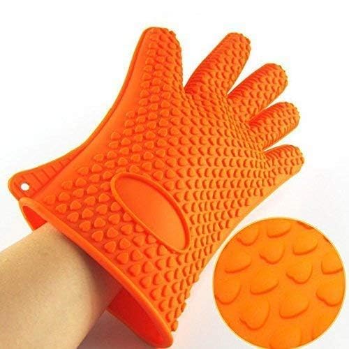 ULTRINA Hand Heat Resistant Cut Resistant Non-Slip Silicone Microwave Oven Convection Cooking Baking Heat Proof Anti-Scald Safety Hand Gloves for Home Kitchen Restaurant Industries Use.(Pack of 2) - Image 2