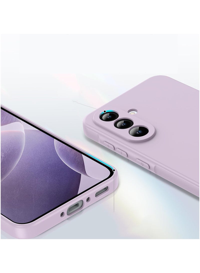 ICARLUS For Samsung Galaxy A36 5G Case 2 Pack Tempered Glass Screen Protectors, Soft TPU Liquid Silicone Case Shockproof Rubber Silicone Gel Shell-Purple - Image 2