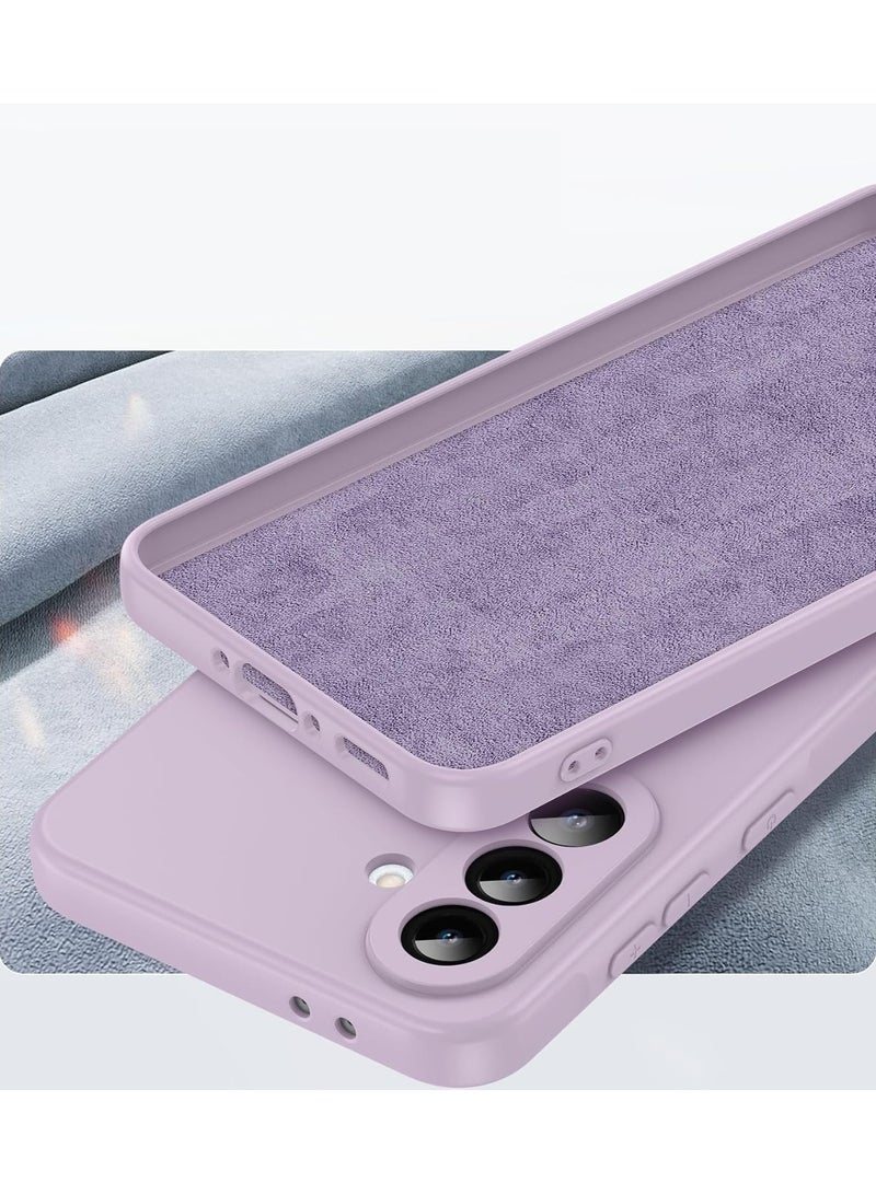 ICARLUS For Samsung Galaxy A36 5G Case 2 Pack Tempered Glass Screen Protectors, Soft TPU Liquid Silicone Case Shockproof Rubber Silicone Gel Shell-Purple - Image 4