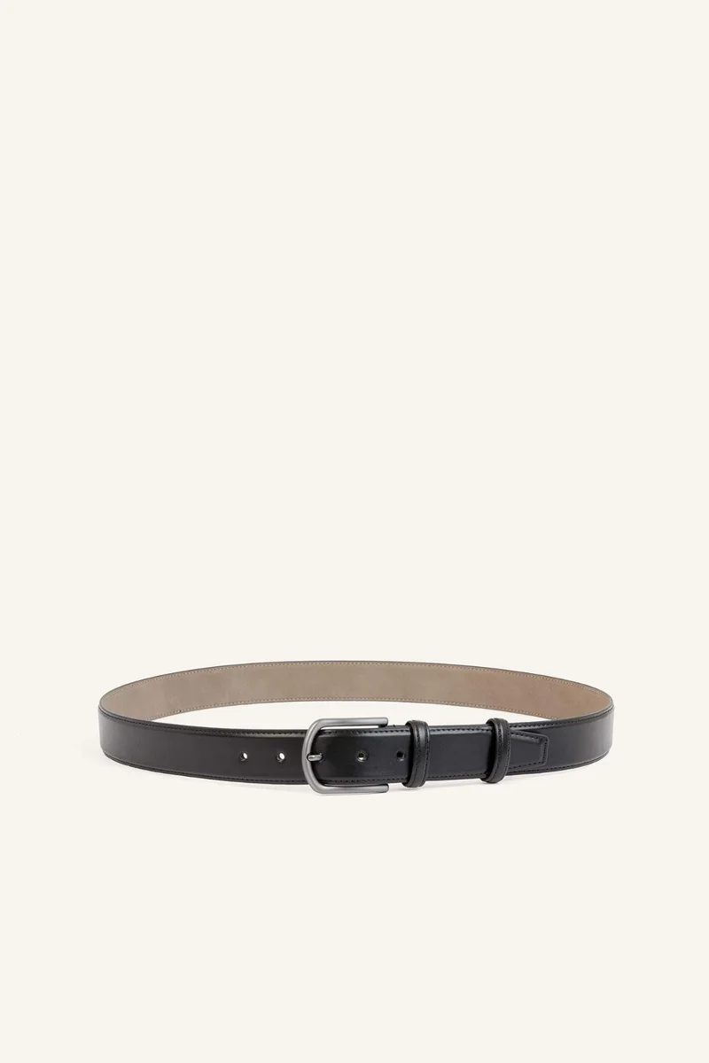 ديفاكتو Man Rectangle Clasp Faux Leather Classic Belt