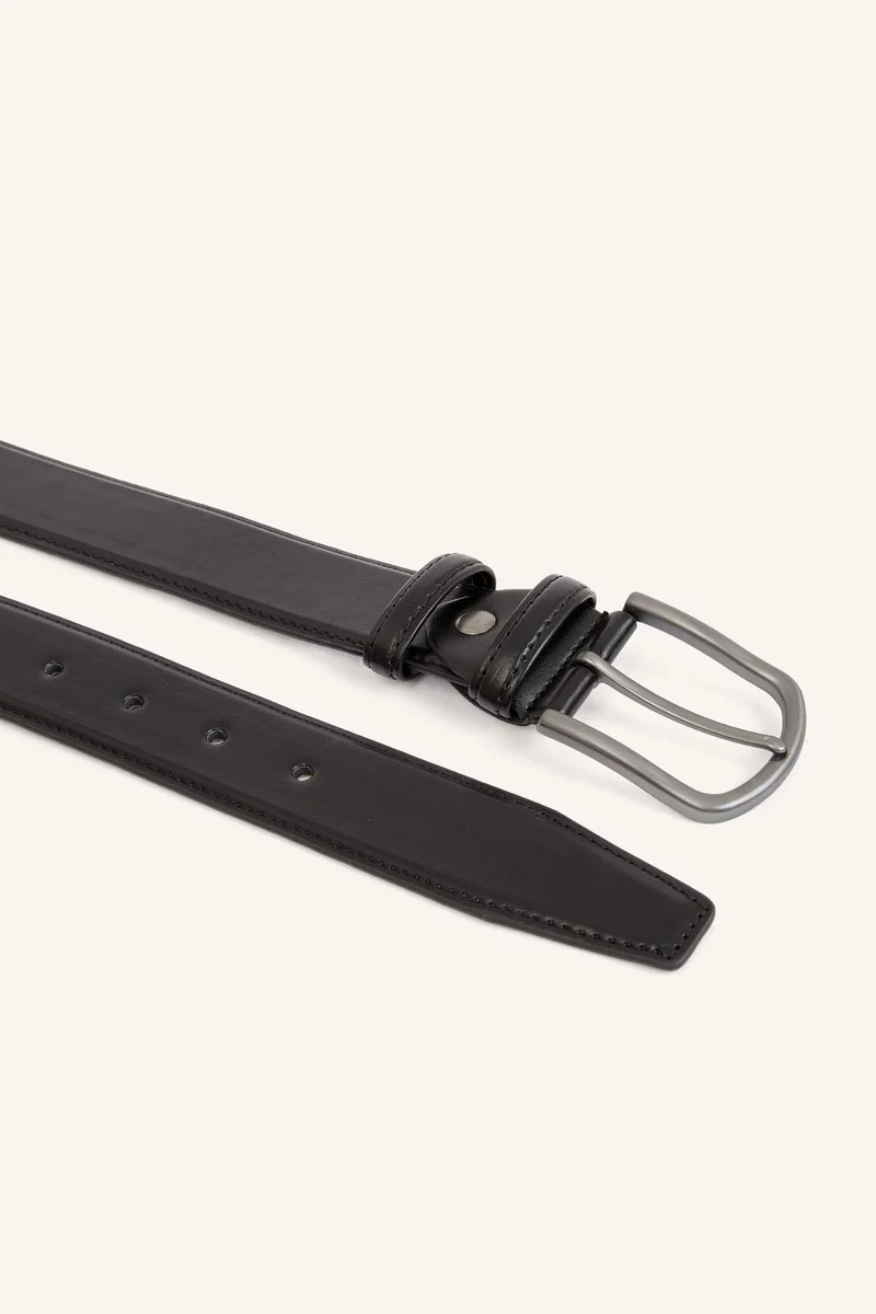 Defacto  Man Rectangle Clasp Faux Leather Classic Belt for Men | Best Price UAE