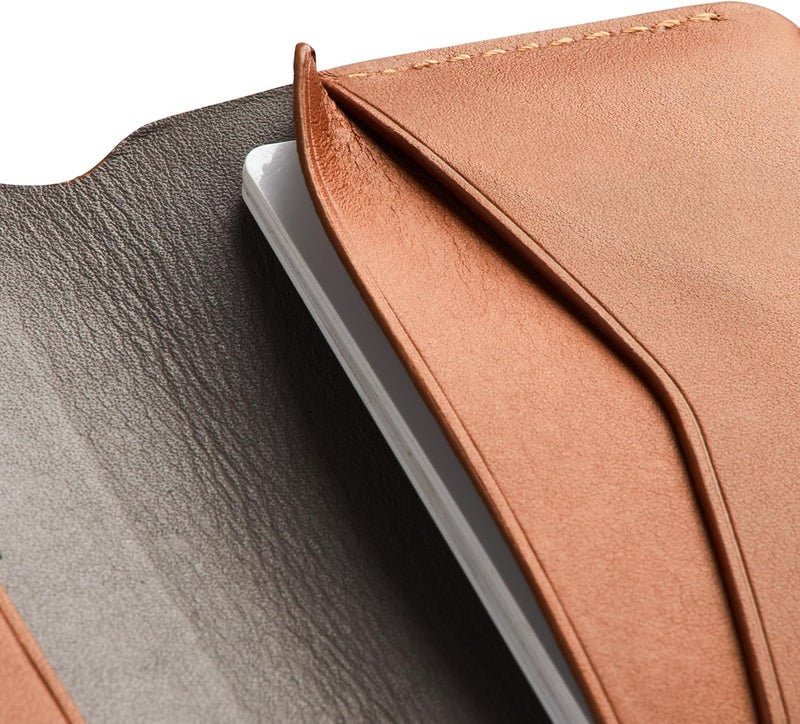BELLROY Under Cover (slimline leather card wallet/holder with card storage, quick access slot, plus space for folded bills) - Caramel - Image 4