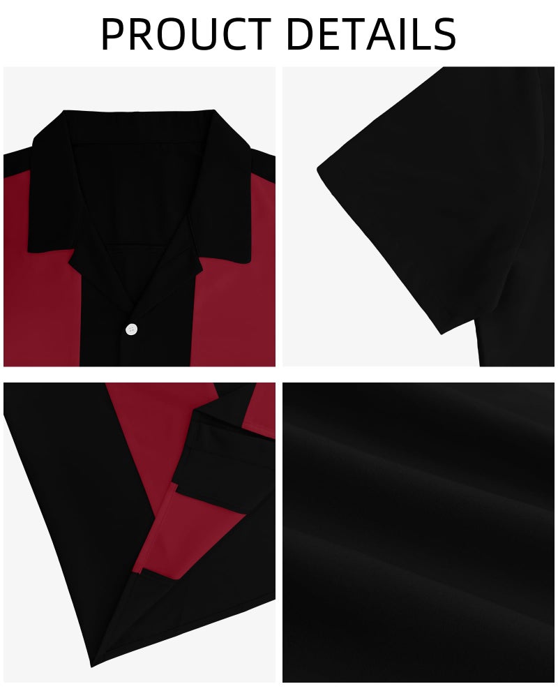 YTD Men's Vintage Bowling Shirt Short Sleeve Button Down Summer Cuba Beach Shirts - Image 5