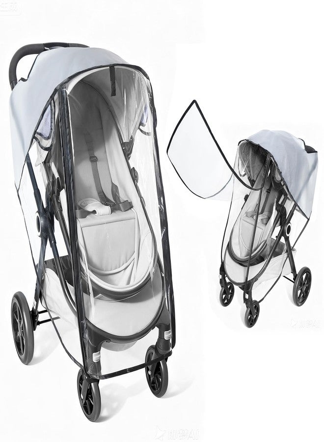 IvyWind Clear Stroller Rain Cover, Universal Stroller Accessories, Waterproof Travel Weather Shield with Breathable Ventilation and Easy Access, Thick EVA & PVC Protect from Wind, Dust and Snow - Image 1