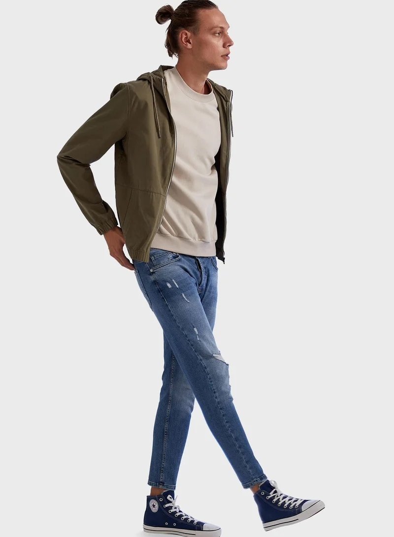 DeFacto Hooded Windrunner Jacket
