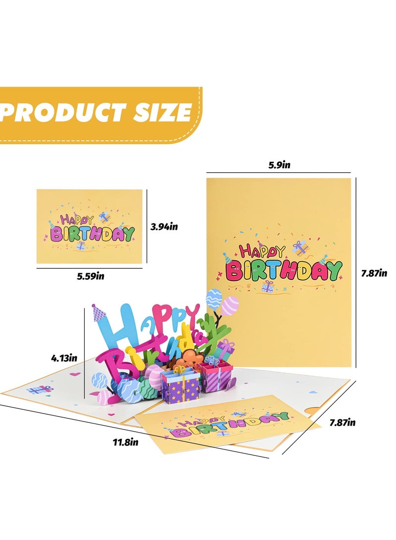 SOLARAE Pop Up Cards, 3d Pop Up Alphabet Greeting Cards With Envelopes And Note Tag For Women And Men (5 * 7) - Image 5