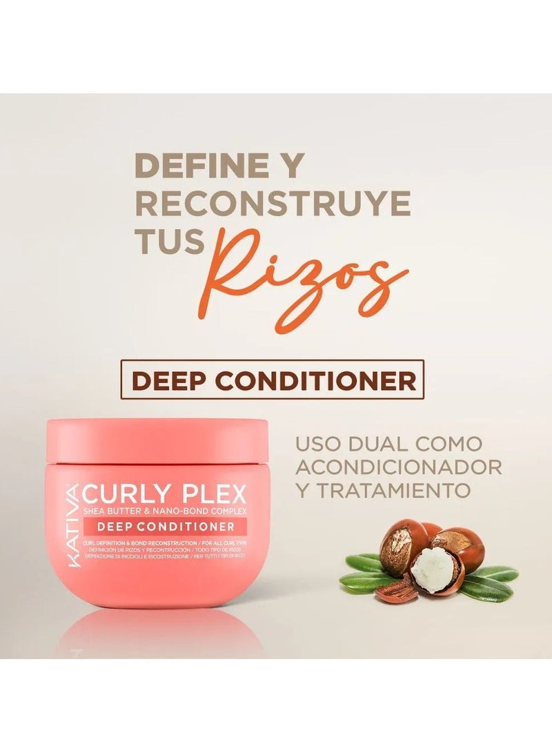 Kativa Curly Plex Deep Conditioner Curl Definition and Bond Reconstruction 450ml - Image 2