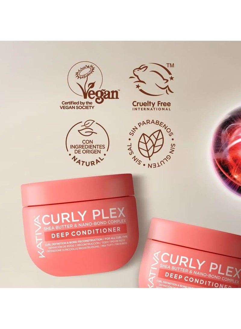 Kativa Curly Plex Deep Conditioner Curl Definition and Bond Reconstruction 450ml - Image 4
