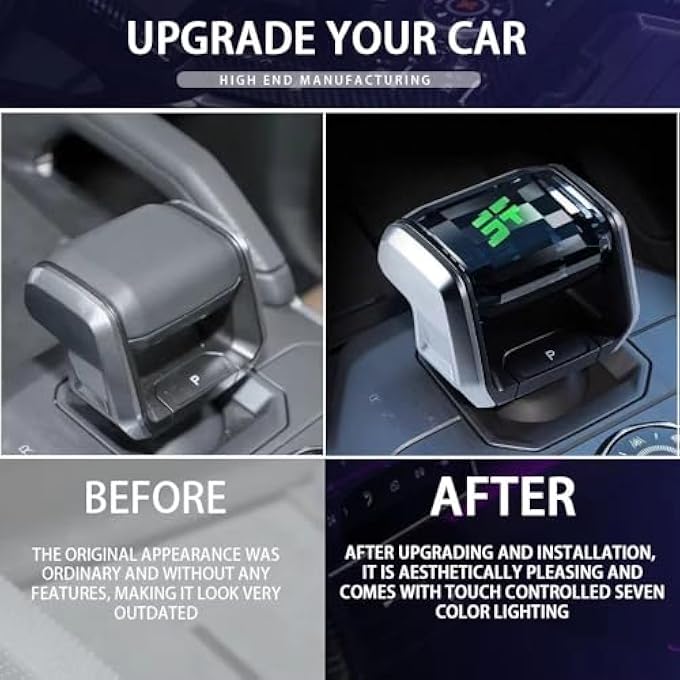 rayihni Car Crystal Gear Shift Handle For Jetour Traveller T2 2023 2024 Crystal Gear Lever KnobGear Stick Head with Touch Activated 7 Color LED Modification Car Interior Accessories - Image 3