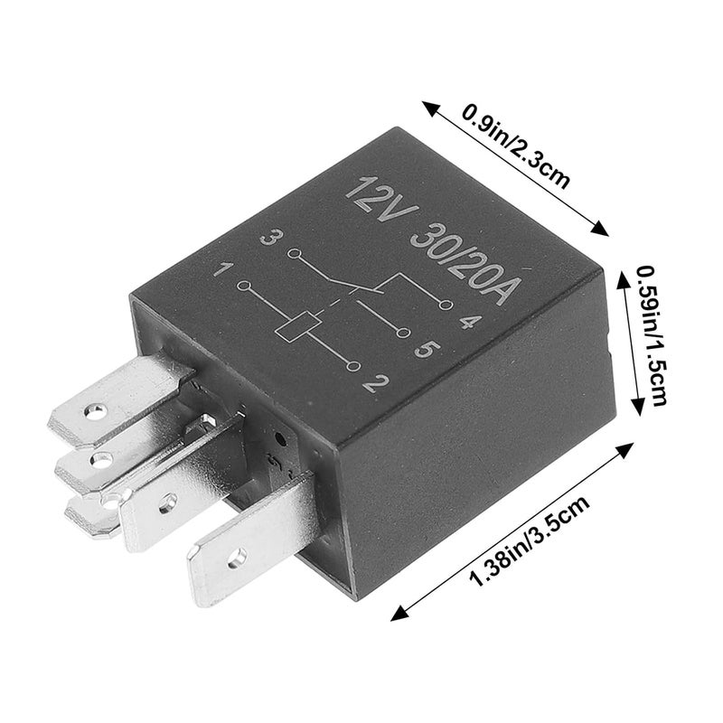GANAZONO 4pcs 12v 30a 5 Pin Automotive Starter Relays for Car Truck Marine Coil Control, Heavy Duty Electrical Replacement Parts - Image 2