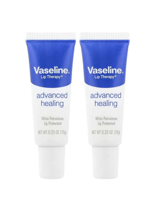 Vaseline, Lip Therapy®, Advanced Healing, 2 Tubes, 0.35 oz (10 g) Each - Image 1