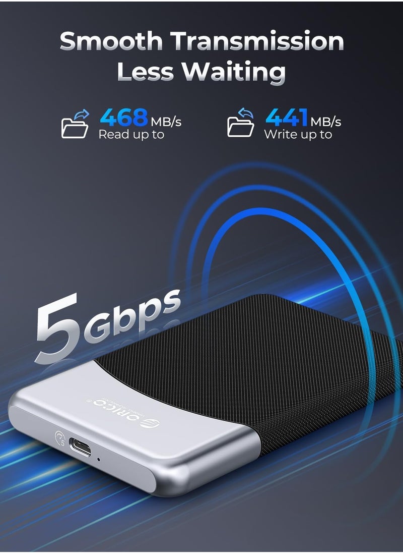 Orico ORICO 512GB External SSD with 2 in 1 USB C Cable, Portable Solid State Drive USB 3.2 Gen 1 Up to 460MB/s, Dust and Drop Resistance, Reliable Storage for USB-C Smartphone, PC, Tablet, Labtop - M25PRO  - Image 2