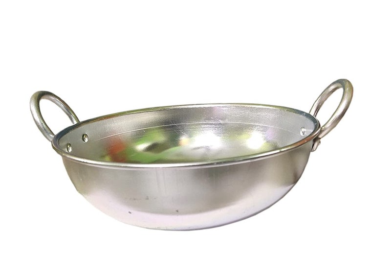 CHILLATAI® Fry Pan 2.5 Liter Capacity 9.5 inch/Multipurpose Use Indolium Kadai (25 cm Dia) - Image 1