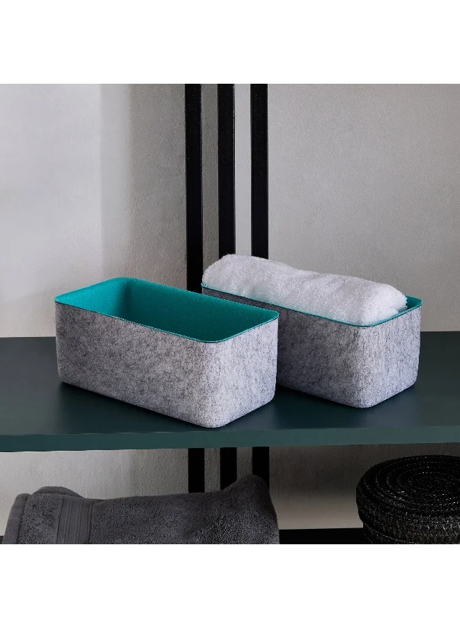 Home Box Floris Felt Two Tone 3-Piece Multi-Utility Drawer Organizer Storage Set