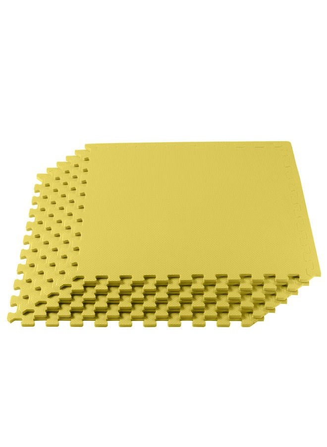 We Sell Mats 3/8 Inch Thick Multipurpose Exercise Floor Mat with EVA Foam, Interlocking Tiles, Anti-Fatigue for Home or Gym, 24 in x 24 in  - Image 1
