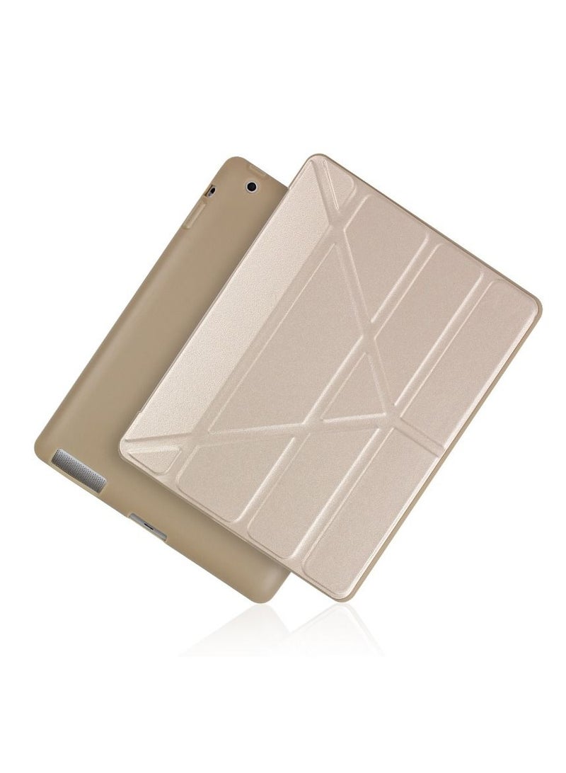Loquat Golden iPad Multi Fold Soft Shell Protective Case 