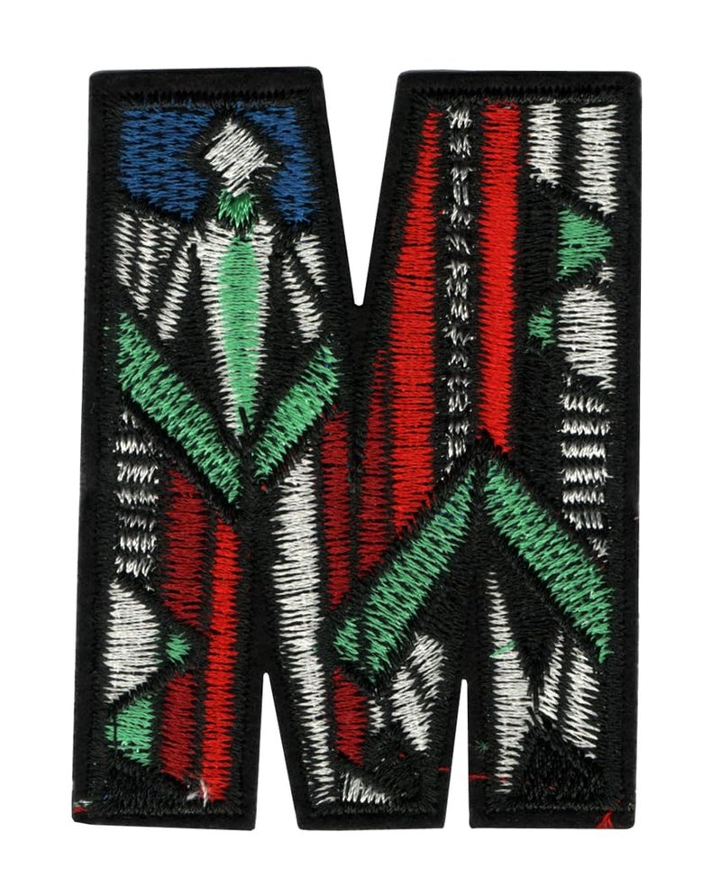 Generic M English Alphabet/Letter Applique Embroidered Sew-on Patch ; Size: 8cm x 6cm for Jackets, Caps, T-Shirts, Bags, Jeans, Pants, Outdoor Clothing ; Imported from Malaysia (1 Piece). (Code: S-31)  - Image 1