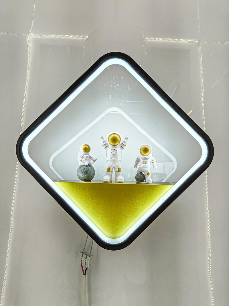 swanart Space Explorer Wall Light - Adorable Astronaut Figurine Lamp - Soft LED Glow for Kids' Room, Nursery, Bedroom Decor - 34x26cm Children's Night Lamp for Comfort and Style - Image 3