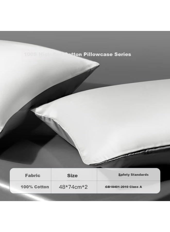 Danisa Crown Pillowcase 48x74cm, One Pair, Home Use, Pure Cotton, High Count 100%, All-cotton Pillowcase, Universal Pillow Cover, Adult Large Size - Image 2