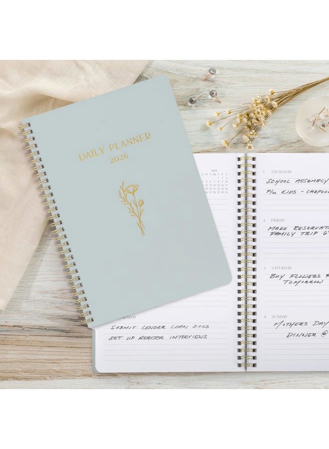 ZICOTO Beautiful 2026 Daily Planner - 7" x 10" Daily Planner for Women or Men with Weekly & Monthly Spreads for Easy Planning - Perfect Calendar Book To Organize All Tasks and Boost Productivity - Image 3