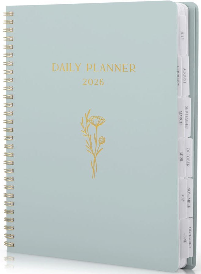 ZICOTO Beautiful 2026 Daily Planner - 7" x 10" Daily Planner for Women or Men with Weekly & Monthly Spreads for Easy Planning - Perfect Calendar Book To Organize All Tasks and Boost Productivity - Image 1