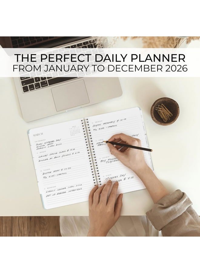 ZICOTO Beautiful 2026 Daily Planner - 7" x 10" Daily Planner for Women or Men with Weekly & Monthly Spreads for Easy Planning - Perfect Calendar Book To Organize All Tasks and Boost Productivity - Image 5