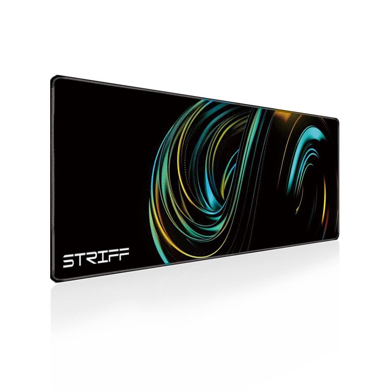STRIFF Extended Size (800 mm x 300 mm x 3 mm) Gaming Mouse Pad| Stitched Edges| Non-Slip Rubber Base|Computer Laptop|Keyboard Mouse Pad for Office & Home (Universe) - Image 5