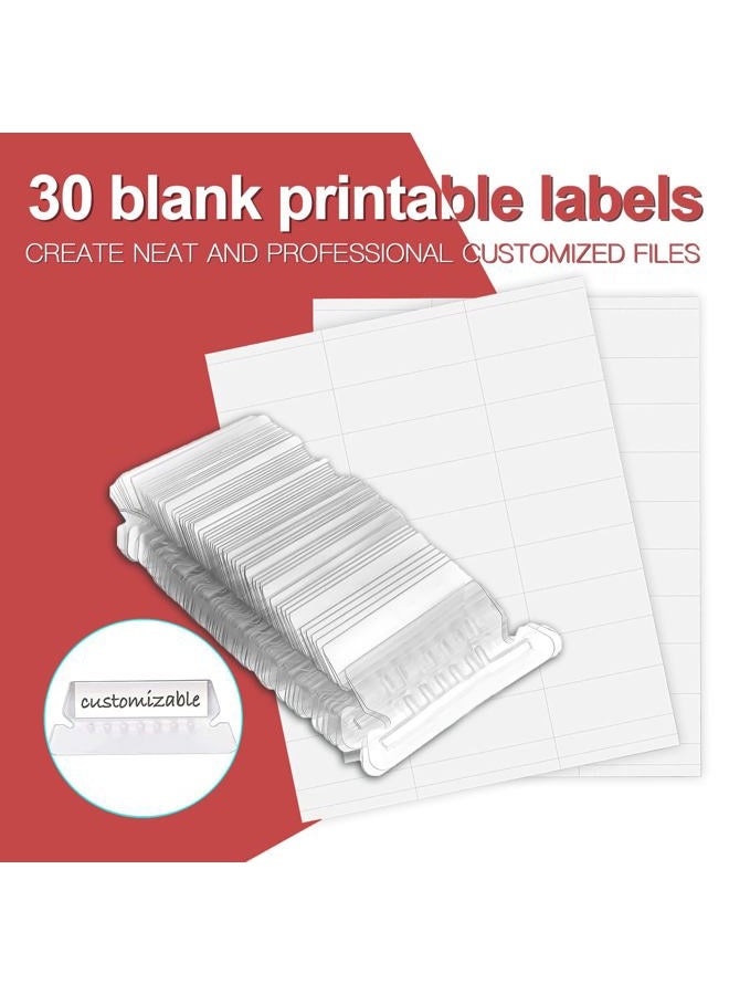 HERKKA Hanging File Folders, 30 Pack Reinforced Letter Size Hanging Folders, Designed for Bulky Files, Filing Cabinet, 1/5-Cut Adjustable Tabs (Red) - Image 5