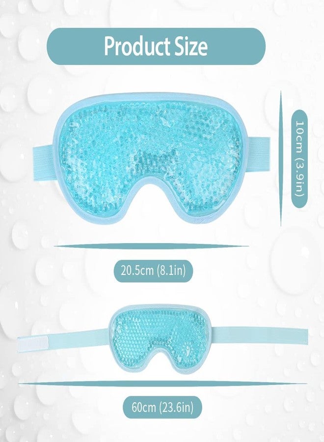 HavenFlix Cooling Gel Ice Mask, Eye Mask with Cooling Gel for Dark Circles, Dry Eyes, Cooling Eyes, Pain Relief, Redness, Eye Patches Eye Cooling Gel Pad Stretchable for Eye Relaxing, Sleeping for Women and Men (Blue) - Image 3