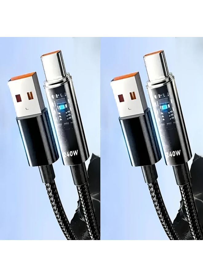 240W USB Type C Fast Charging Cable 150cm For Apple Galaxy Xiaomi Huawei OPPO Vivo - Image 3
