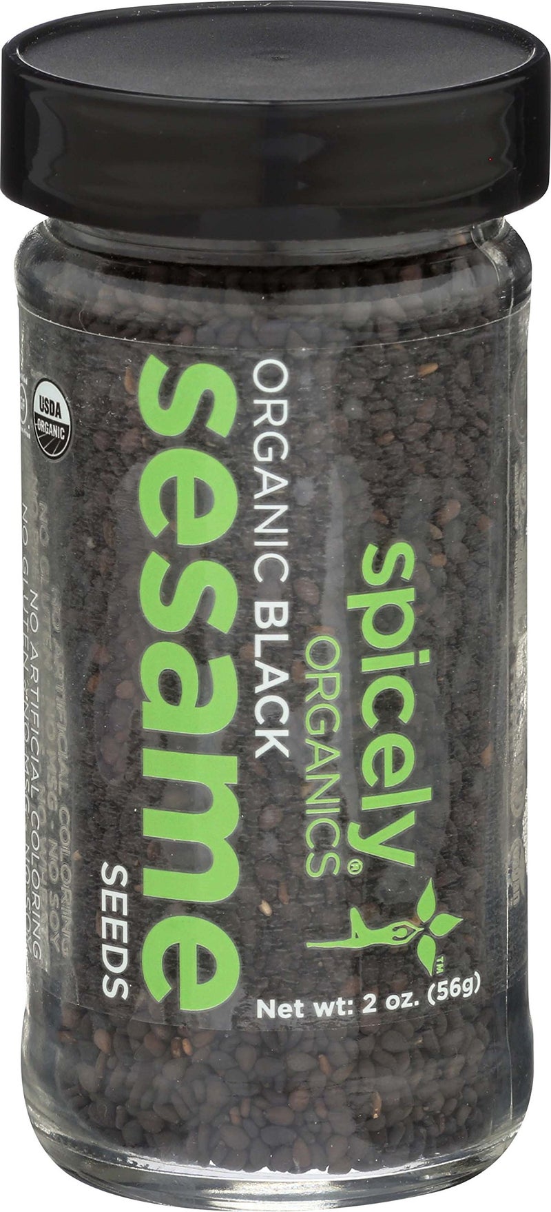 Spicely Organic Sesame Seeds Black Whole 2.00 Ounce Jar Certified Gluten Free - Image 4