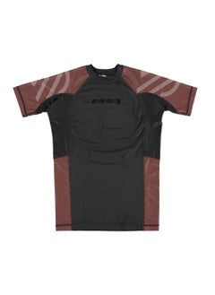Sanabul  Sanabul Essential Short Sleeve Compression Shirt for Men | MMA Wrestling Jiu Jitsu BJJ Base Layer Rash Guard | Workout Men's Compression Shirt (X-Small, Brown)  - Image 2