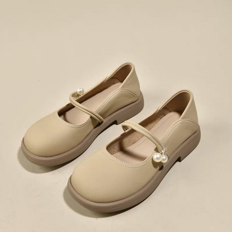 Mary Jane Shoes Small Leather Shoes Shoes Two-Wear Loafers Gentle French Shoes Comfortable - Image 3