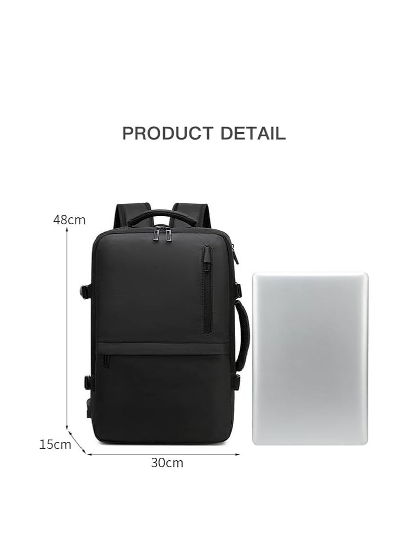 RAHALA Rahala Casual Laptop Travel Bag, Waterproof Backpack with USB Charging Port - Gray - No:RA1904  - Image 3