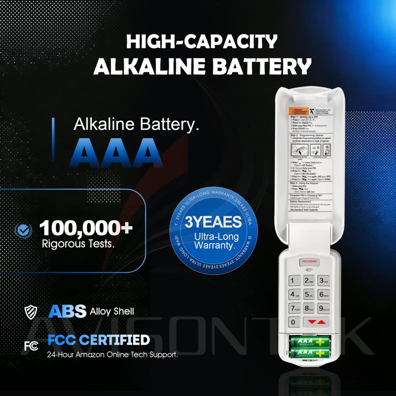 Avisontek GK-BX Wireless Intellicode Genie Garage Door Opener Keypadã€10 Year Warrantyã€‘ - Image 3