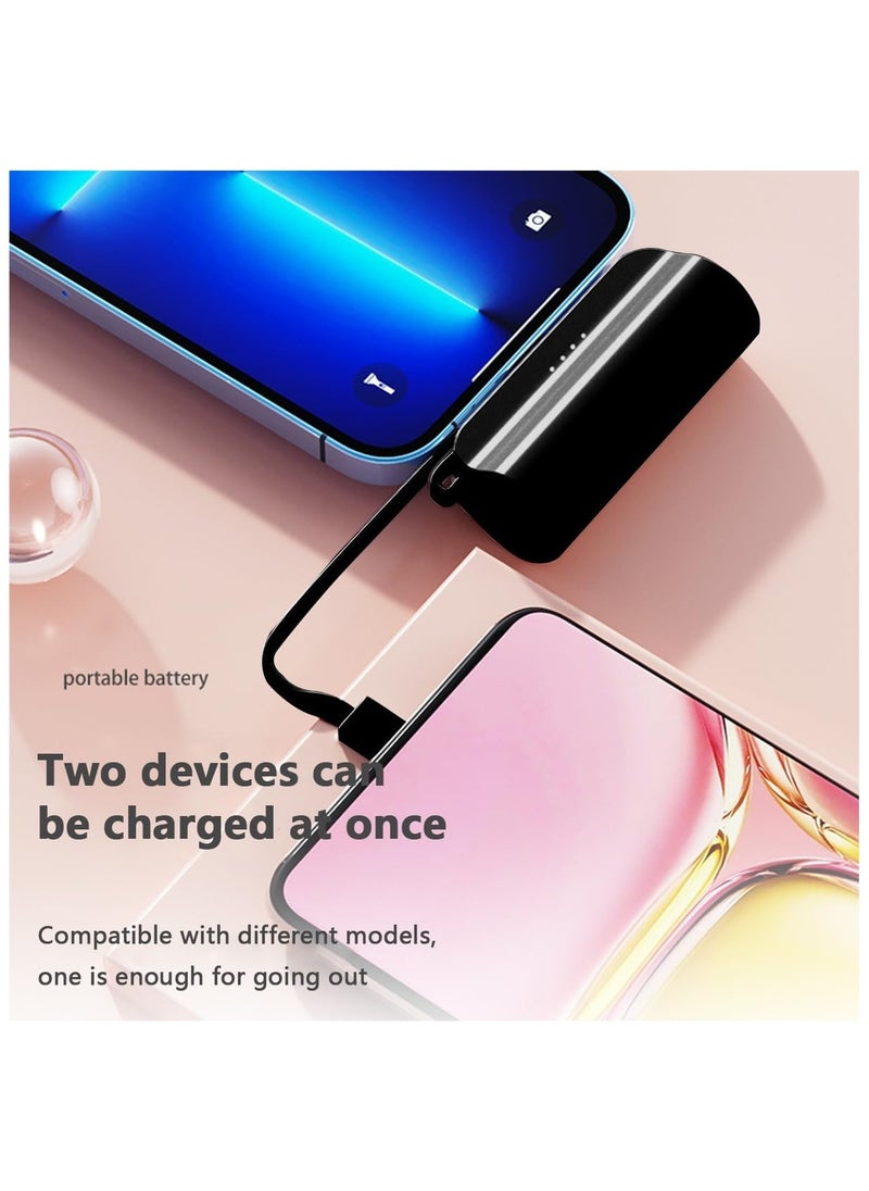 Lenyes Mini Power Bank 5000mAh, 20W Fast Charging Portable Charger,Compact Charging Bank Compatible with Iphone (Black)  - Image 5