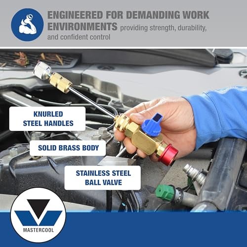 Mastercool 58531 Valve Core Remover/Installer Kit – For R134a Standard & JRA Valve Cores – Service Under Pressure Without Releasing Refrigerant – Includes Adapters & Carrying Case - Image 5