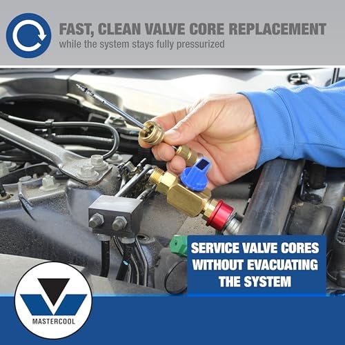 Mastercool 58531 Valve Core Remover/Installer Kit – For R134a Standard & JRA Valve Cores – Service Under Pressure Without Releasing Refrigerant – Includes Adapters & Carrying Case - Image 2