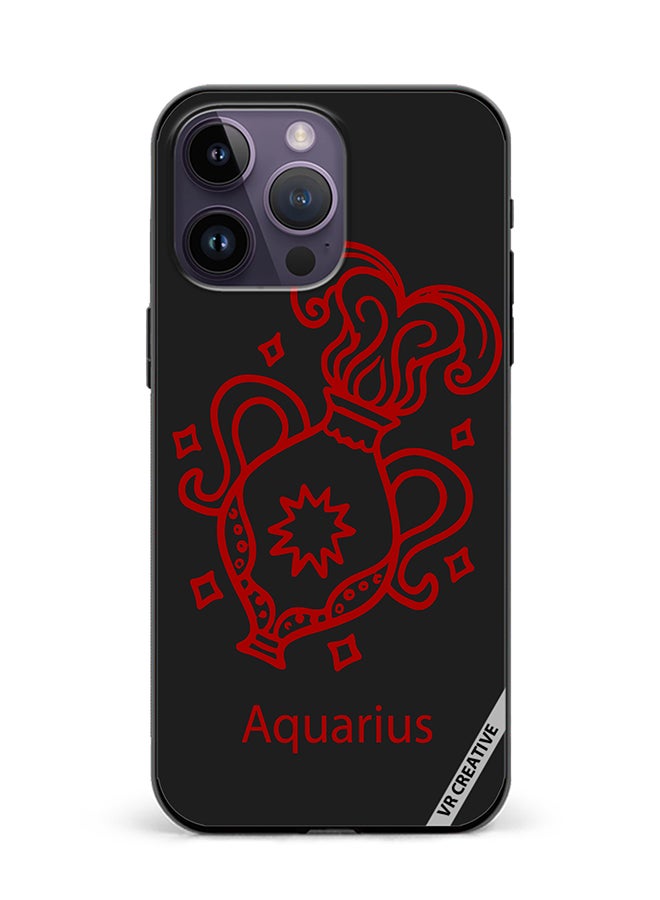 VR CREATIVE Protective Case Cover For Apple iPhone 15 Pro Aquarius Zodiac Signs Design Multicolour - Image 1