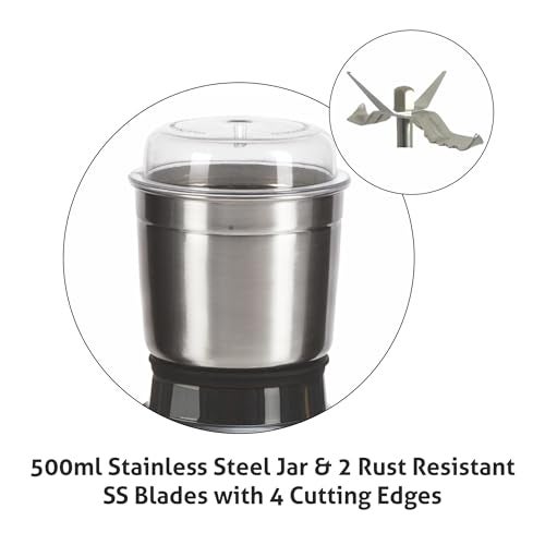 Glen Electric Multi Mixer Grinder, SS Grinder Jar 350w 1 Jar | ABS Body | ISI Certified| 2 Year Warranty(SA4045MMG) - Image 3