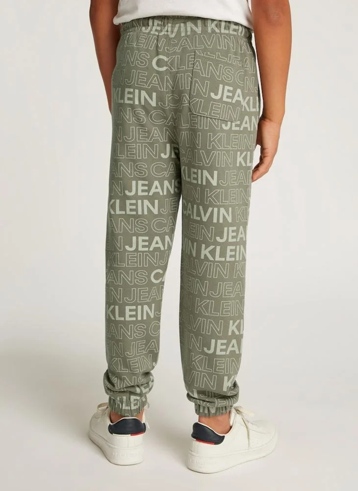 Calvin Klein Jeans Kids Logo Aop Relaxed Sweatpants