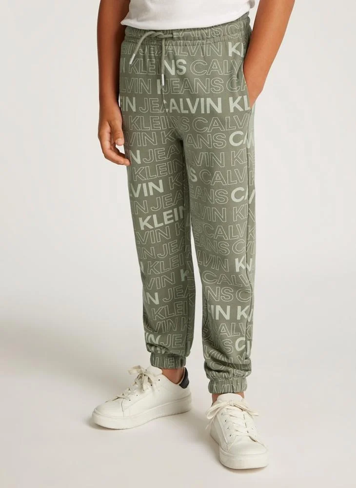 Calvin Klein Jeans Kids Logo Aop Relaxed Sweatpants