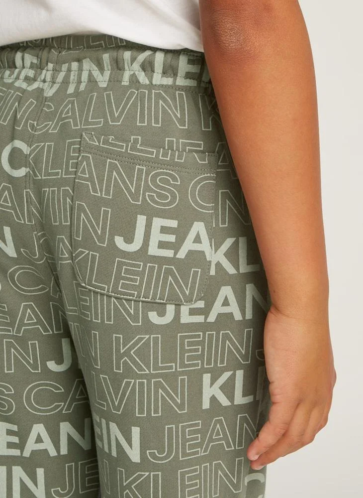 Calvin Klein Jeans Kids Logo Aop Relaxed Sweatpants
