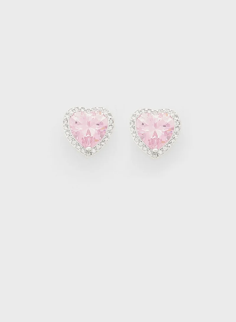 BUCKLEY LONDON Sparkle Heart Earrings