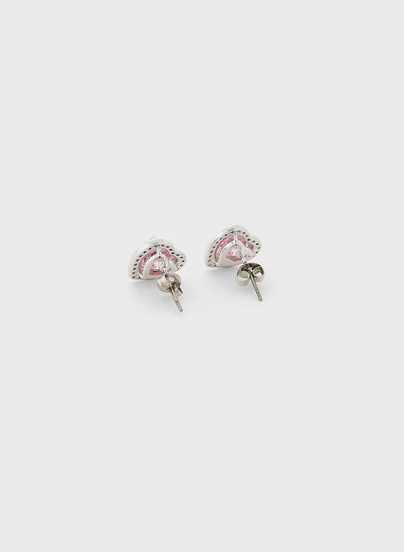 BUCKLEY LONDON Sparkle Heart Earrings