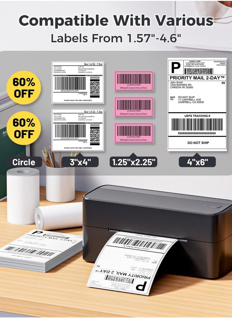 phomemo Bluetooth Thermal Label Printer for Shipping Label - Wireless Shipping Label Printer Compatible with iOS&Android&PAD&PC  - Image 4